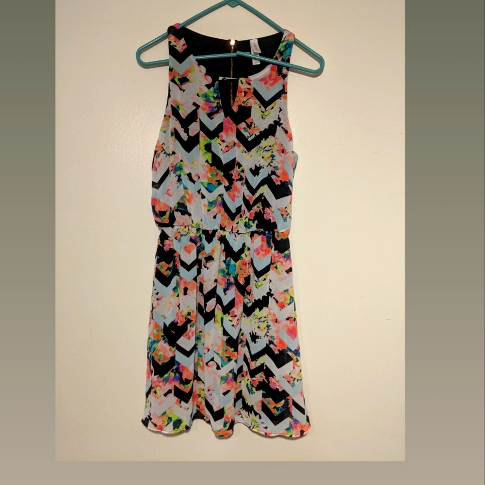 Xhilaration | Size Small | Neon Floral Dress